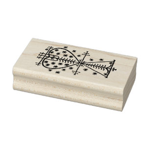 VooDou Veve-Symbol "Wie oben, so unten" Gummistempel