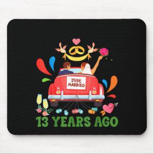 Vor 13 Jahren geheiratet lustiges 13. Hochzeitstag Mousepad