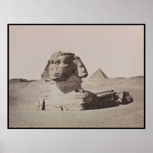 Vor 1887: Große Sphinx von Gizeh Nekropolis Poster
