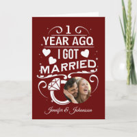 Vor 1 Jahr Got ich Verheiratet 1. Hochzeitstag