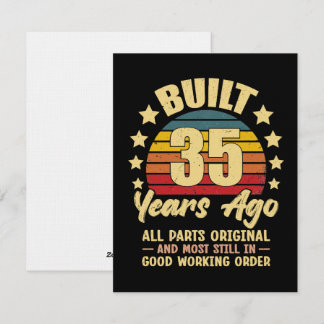 Vor 35 Jahren Alle Teile Original 35. Geburtstag Einladung