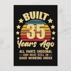Vor 35 Jahren Originalteile 35. Geburtstag Einladung