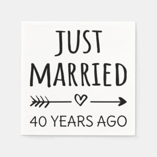 Vor 40 Jahren gerade verheiratet Serviette