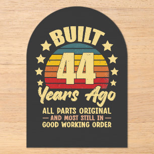 Vor 44 Jahren Alle Teile Original 44. Geburtstag Acryleinladungen