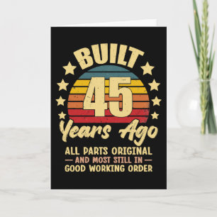 Vor 45 Jahren Alle Teile Original 45. Geburtstag Karte