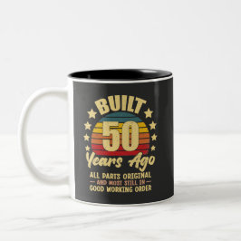Vor 50 Jahren Gebaut Alle Teile Original 50. Gebur Zweifarbige Tasse
