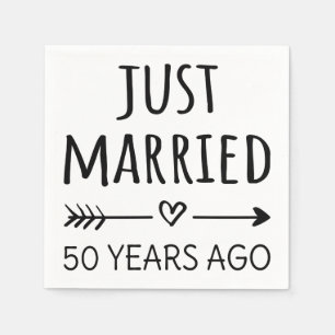 Vor 50 Jahren gerade verheiratet Serviette