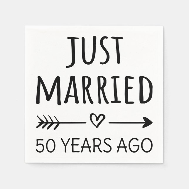 Vor 50 Jahren gerade verheiratet Serviette (Vorderseite)