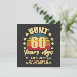 Vor 60 Jahren Gebaut Alle Teile Original 60. Gebur Einladung