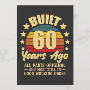 Vor 60 Jahren Gebaut Alle Teile Original 60. Gebur Einladung