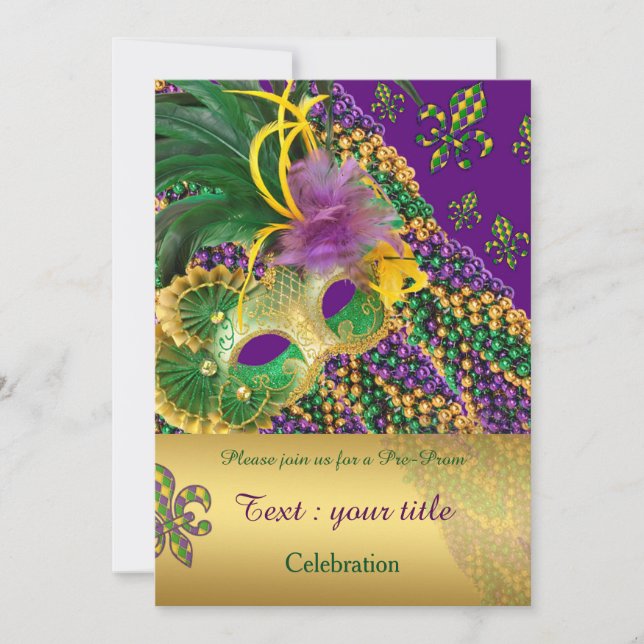 "vor Abschlussbaleinladung", "Maskerade", Einladung (Vorderseite)