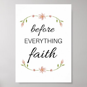 Vor allem Glaube Inspiration Kalligrafie Poster