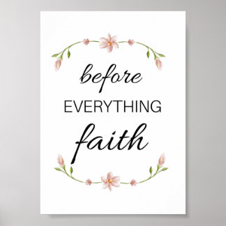 Vor allem Glaube Inspiration Kalligrafie Poster