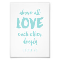 Vor allem Liebe Bibel Verse Print