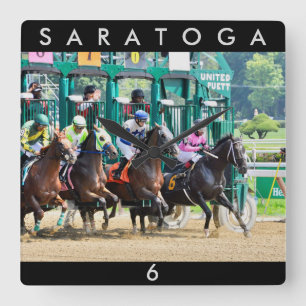 Vor bei Saratoga Quadratische Wanduhr