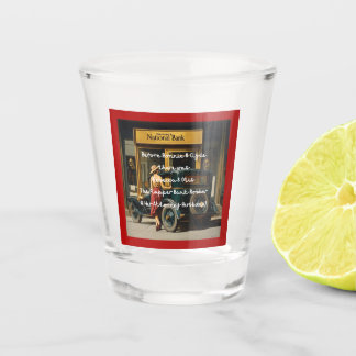 Vor Bonnie & Clyde - The Flapper Bank Robber Schnapsglas