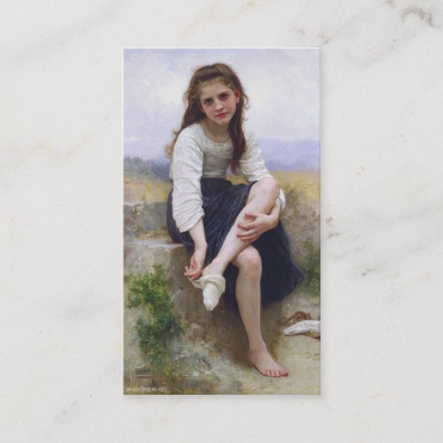 Vor dem Bad - John William Waterhouse Visitenkarte (Vorderseite)