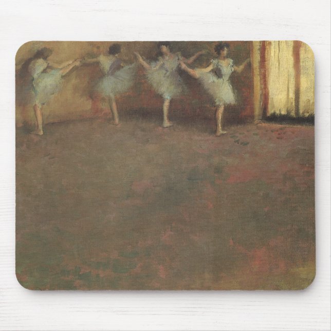 Vor dem Ballett von Edgar Degas, Vintage Kunst Mousepad (Vorne)