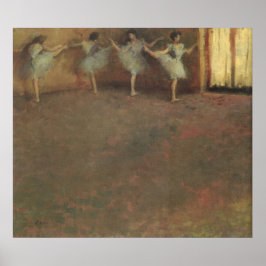 Vor dem Ballett von Edgar Degas, Vintage Kunst Poster
