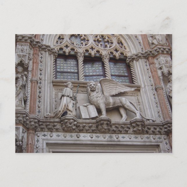 Vor dem Doges Palace, dem Markusplatz Postkarte (Vorderseite)
