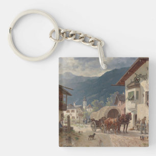 Vor dem Gasthaus - Désiré Thomassin Schlüsselanhänger