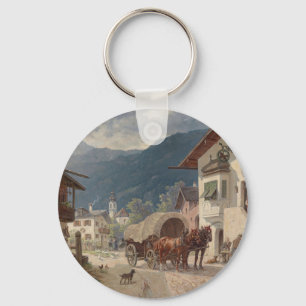 Vor dem Gasthaus - Désiré Thomassin Schlüsselanhänger