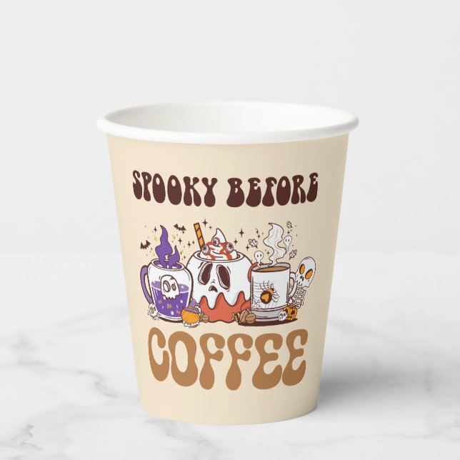 vor dem Kaffee heiß Pappbecher (Vorderseite)