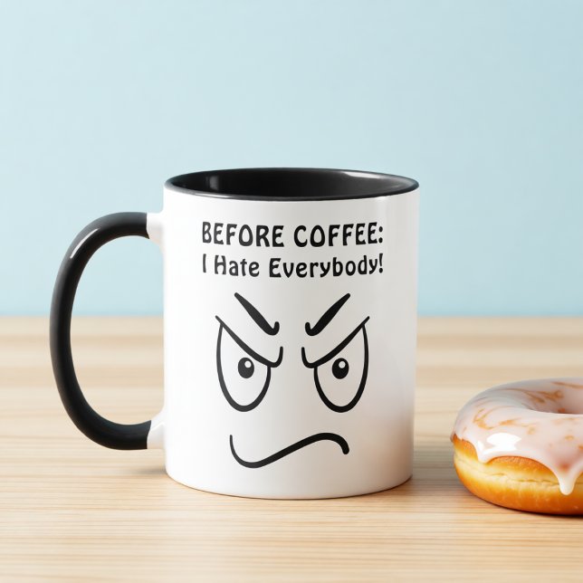 Vor dem Kaffee vs. Nach dem Kaffee Introvertierten Tasse (Von Creator hochgeladen)
