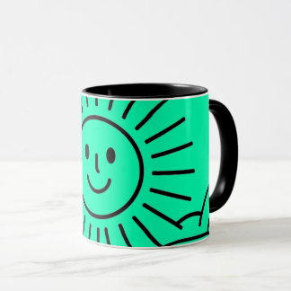 vor dem Meer aufsteigende Sonne,mug Tasse