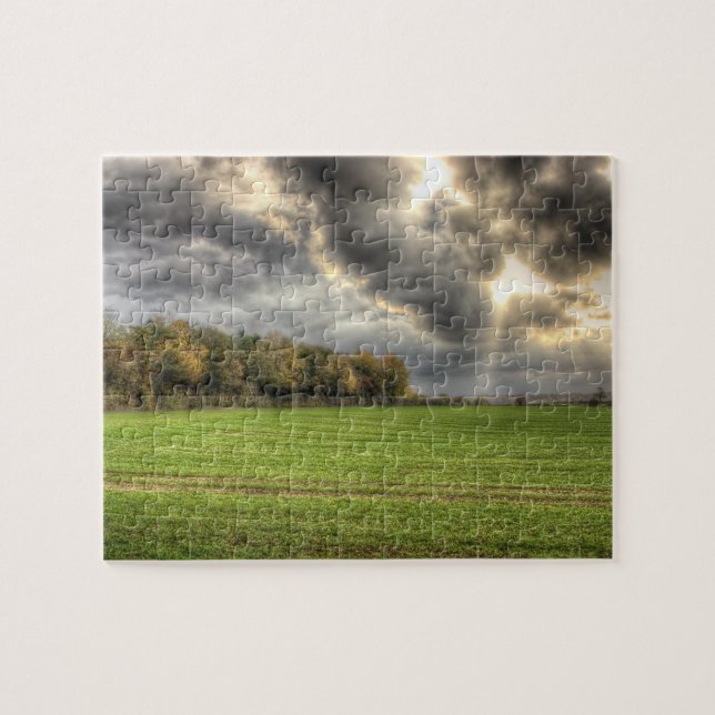 Vor dem Regen-Landschafts-Puzzlen (Horizontal)