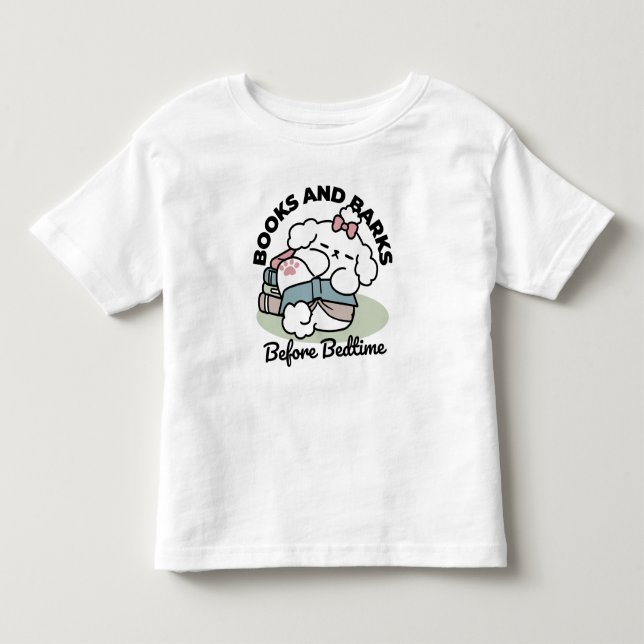 Vor dem Schlafengehen mit meinem Nachwuchs - Buch  Kleinkind T-shirt (Vorderseite)