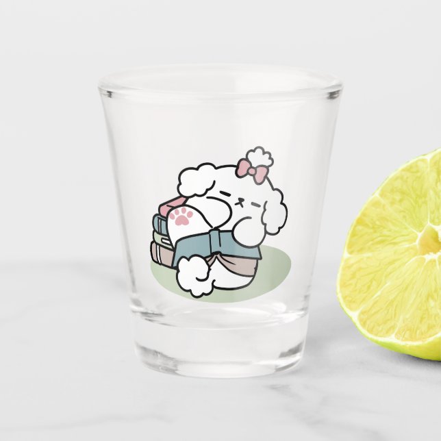 Vor dem Schlafengehen mit meinem Nachwuchs - Buch  Schnapsglas (Vorderseite)