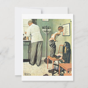 Vor dem Shot 1958 Norman Rockwell Feiertagskarte