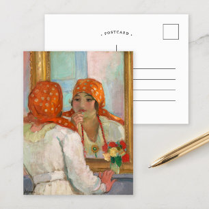 Vor dem Spiegel   Henri Lebasque Postkarte
