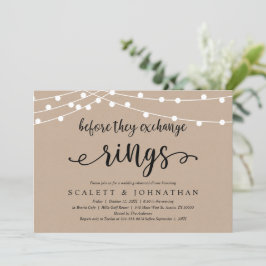 Vor dem Umtausch Rennen, rustikale Probe Abendesse Einladung