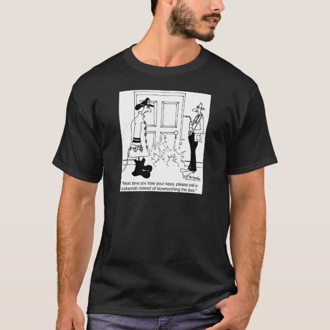 Vor der Anwendung eines Lötlampe nennen Sie einen T-Shirt (Vorderseite)