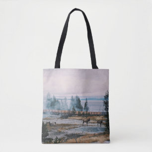 VOR DER SONNE IM YELLOWSTONE NATIONALPARK TASCHE