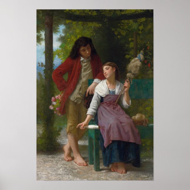 Vor der Verlobung von William-Adolphe Bouguerea Poster (Vorne)