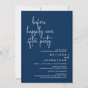 Vor glücklicherweise je nach Hochzeit Probe Party Einladung