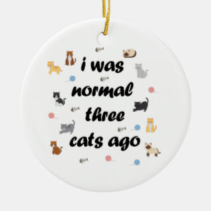 Vor ich war normalen drei Katzen Keramikornament