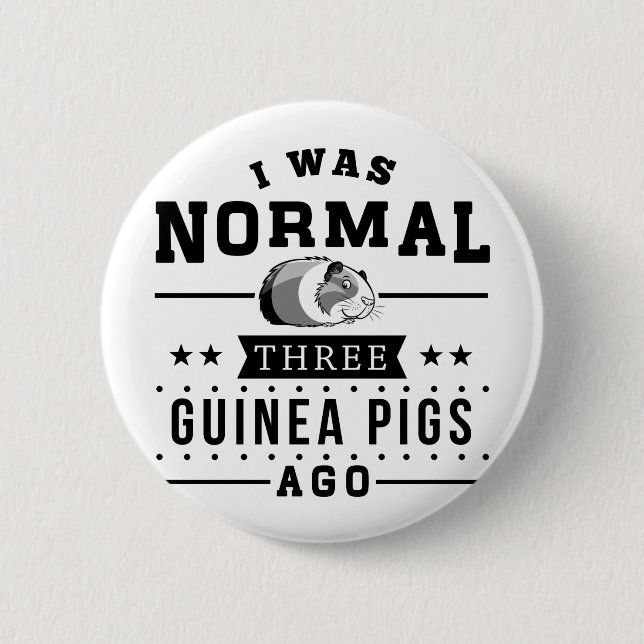 Vor ich war normalen drei Meerschweinchen Button (Vorderseite)