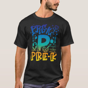 Vor-K-Jungen-erster Schullehrertag zurück T-Shirt