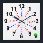 Vor-Kindergarten u. Quadratische Wanduhr<br><div class="desc">Vor-Kindergarten u. Kindergarten-Mathe-Quadrat-Uhr: Teil GEHIRNE,  DIE Kampagne SIND.</div>