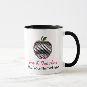 Vor Kindergärtnerin-Tasse - Hahnentrittmuster Tasse