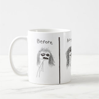 Vor/nach Kaffeetasse