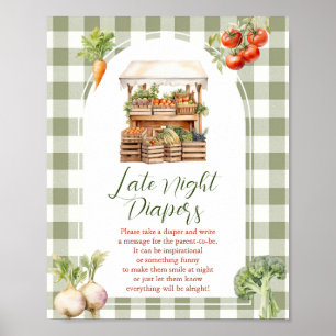 Vor Ort gebaute Baby-Dusche Spätabwinken Poster