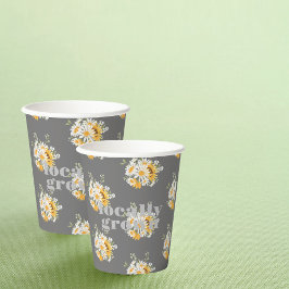 Vor Ort gebaute Babydusche | Colorblock GRAU Pappbecher