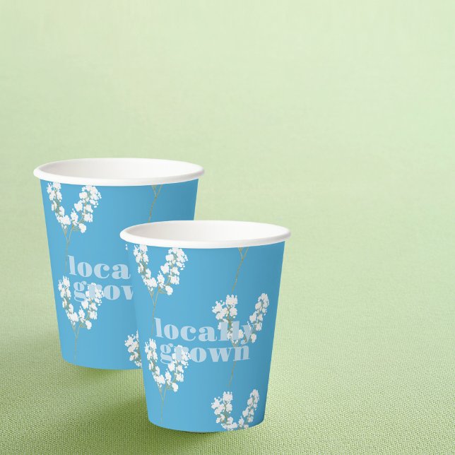 Vor Ort gebaute Babydusche | Farbblock BLAUE Pappbecher (Von Creator hochgeladen)