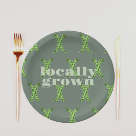 Vor Ort gebaute Babydusche | Farbblock SAGE Pappteller