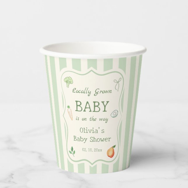 Vor Ort gebaute Babydusche Pappbecher (Vorderseite)